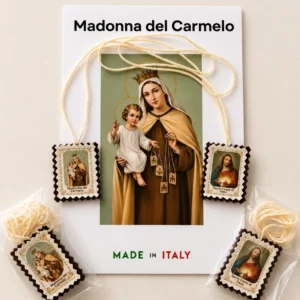 Scapolare Sartoriale - Madonna del Carmelo - 5cm Made in Italy