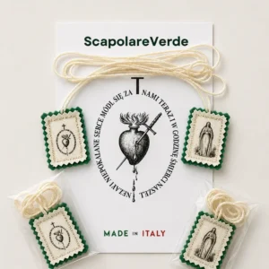 Scapolare Sartoriale - Scapolare Verde - 5cm Made in Italy